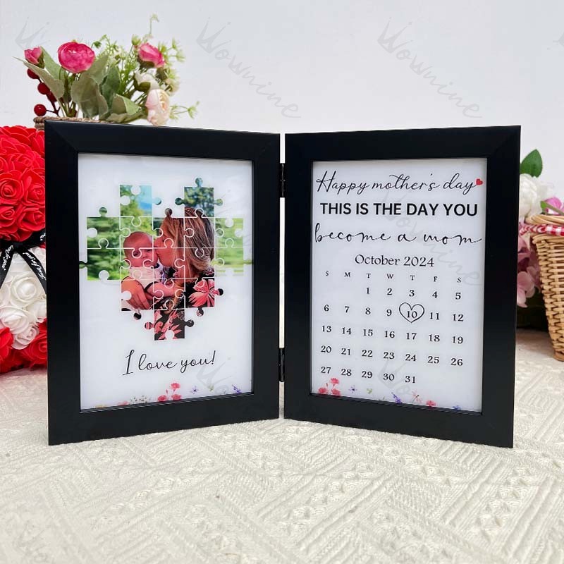 This is the day you become a mom Flip Frame Personalized Gift