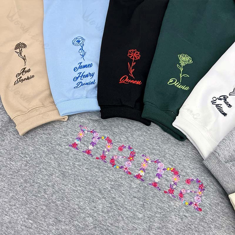 Floral Mama Embroidered Sweatshirt
