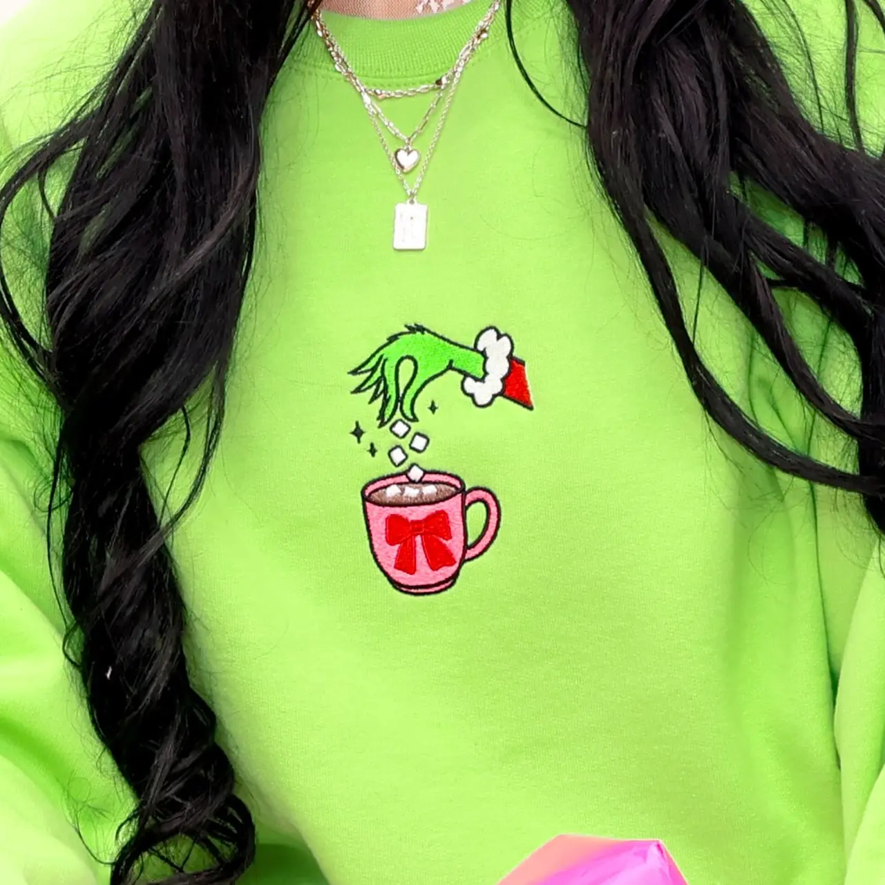 Embroidered Christmas Drink Sweatshirts