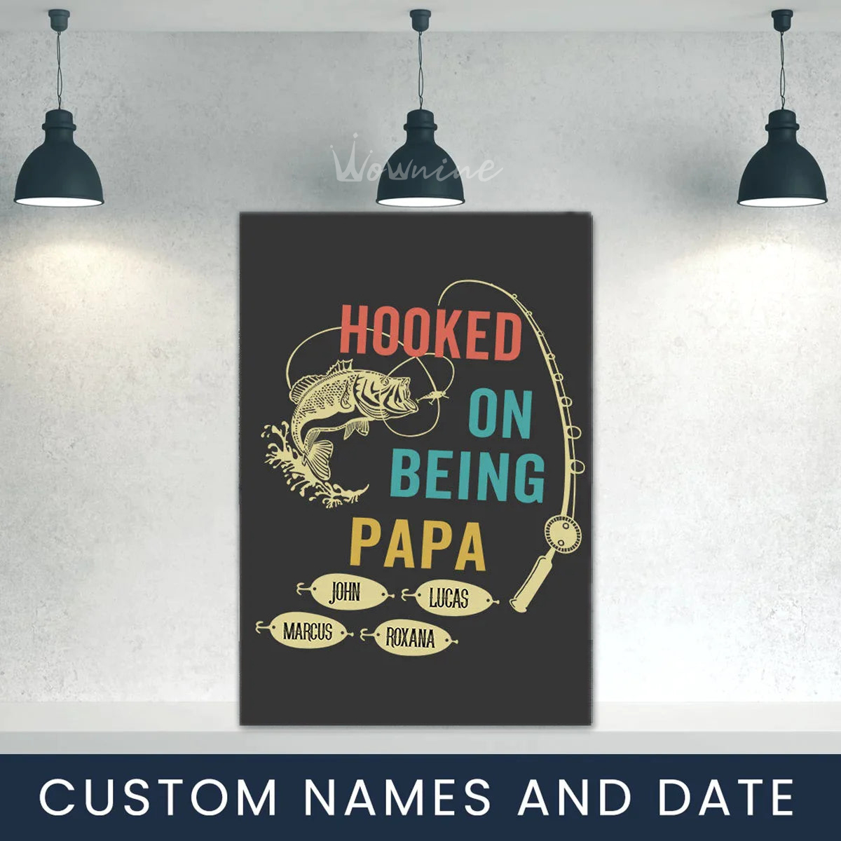 HOOKED ON BEING DAD Premium Canvas Family