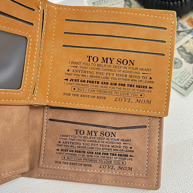Custom Kids' Names - Personalized Leather Wallet
