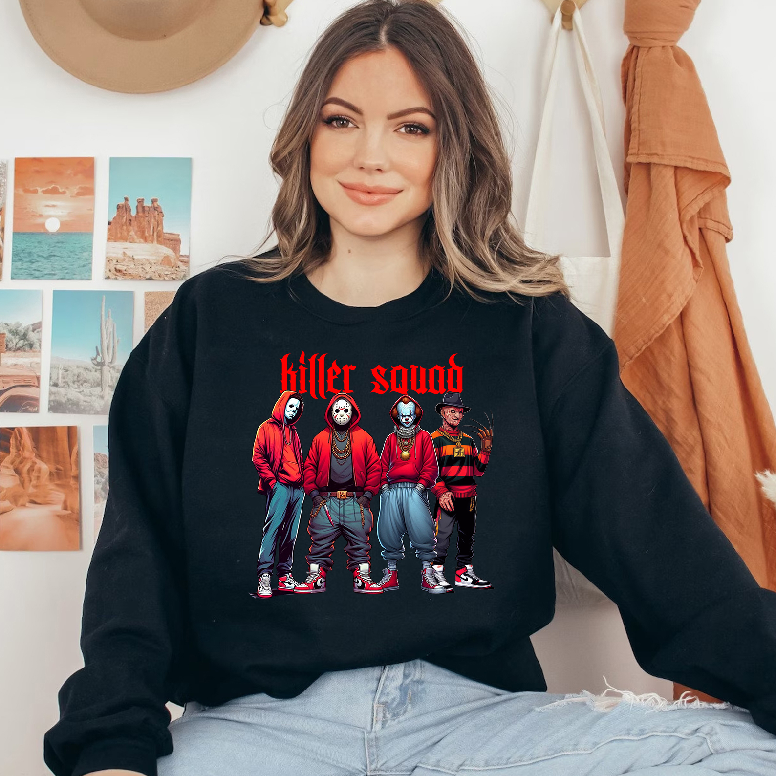 Halloween Customized Thug Life Horror Character Sweatshirt