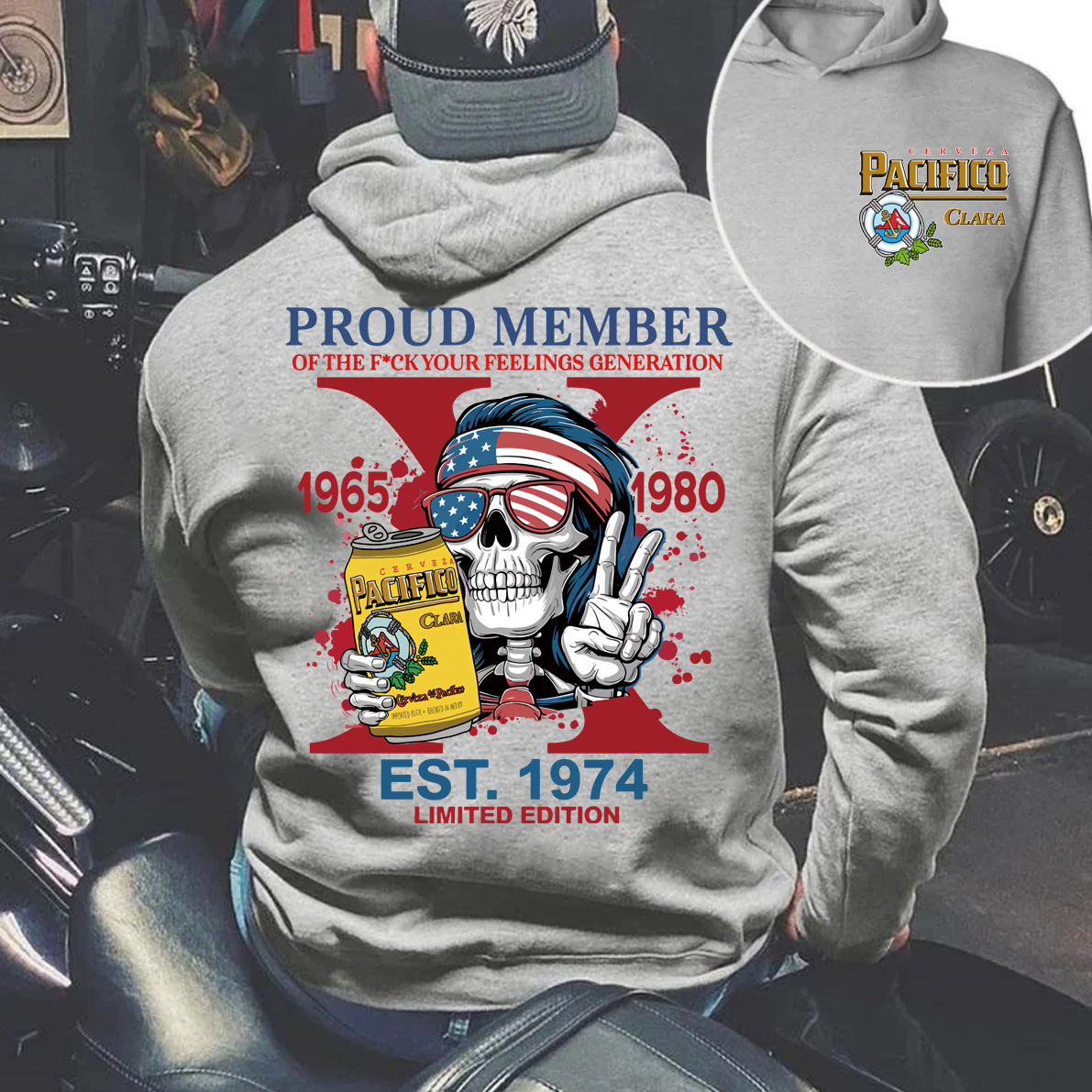 Customized Skeleton Drink Lover Hoodie