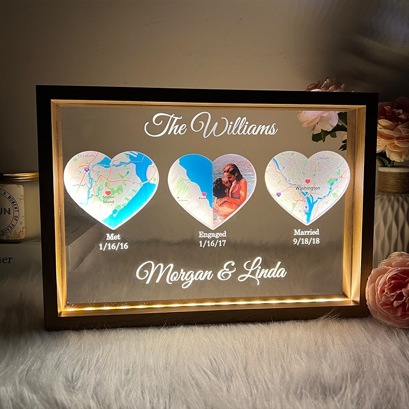 Our Love Story Frame - Personalized Timeline Lightbox