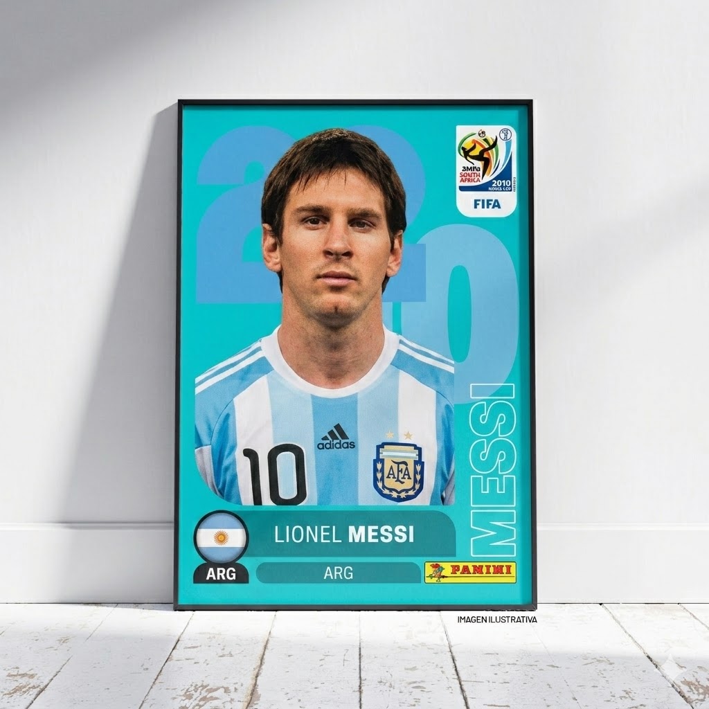 Messi Collector's Sticker-Style Poster - World Cup Edition