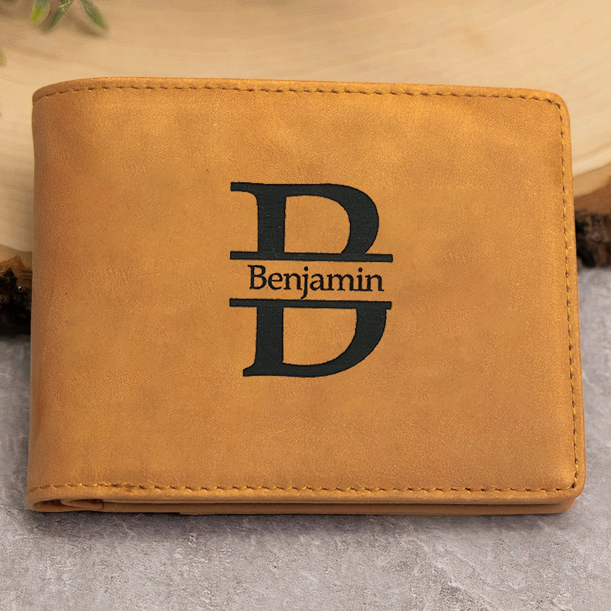 Custom Kids' Names - Personalized Leather Wallet