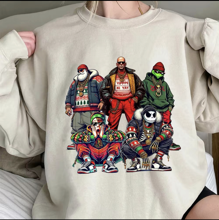 Christmas Movie Character Sweatshirt(Customized Title)