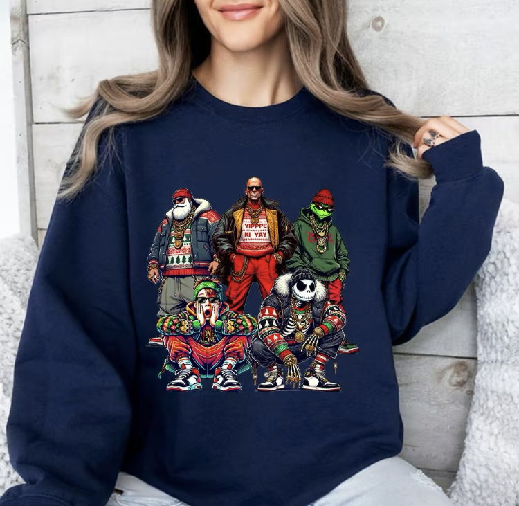 Christmas Movie Character Sweatshirt(Customized Title)