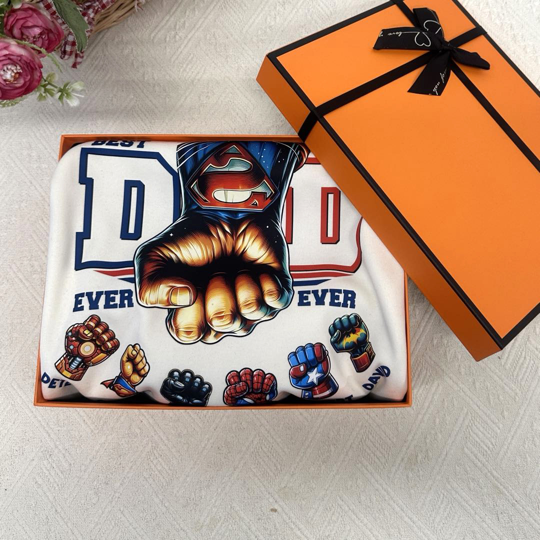 Custom Best Dad Ever T-shirt/Crewneck/Hoodie For Dad(vertical version)