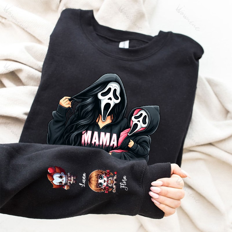 Spooky Mama and Mini Ghost Halloween Sweatshirt