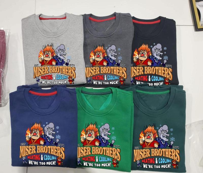 1974 Miser Brothers Christmas Graphic Sweatshirt & T-Shirt (The Year Without a Santa Claus)