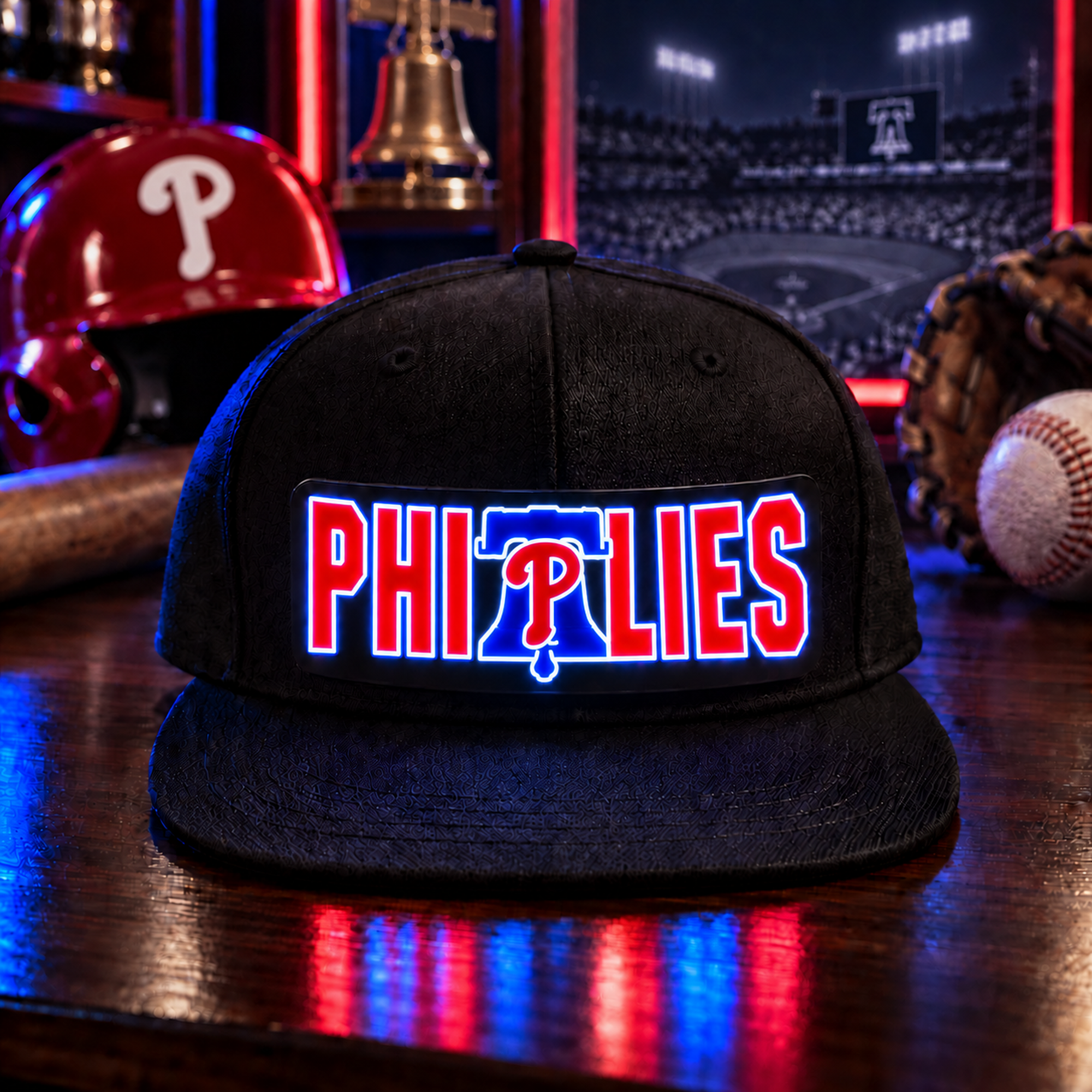 Baseball Fan LED Light-Up Snapback Cap