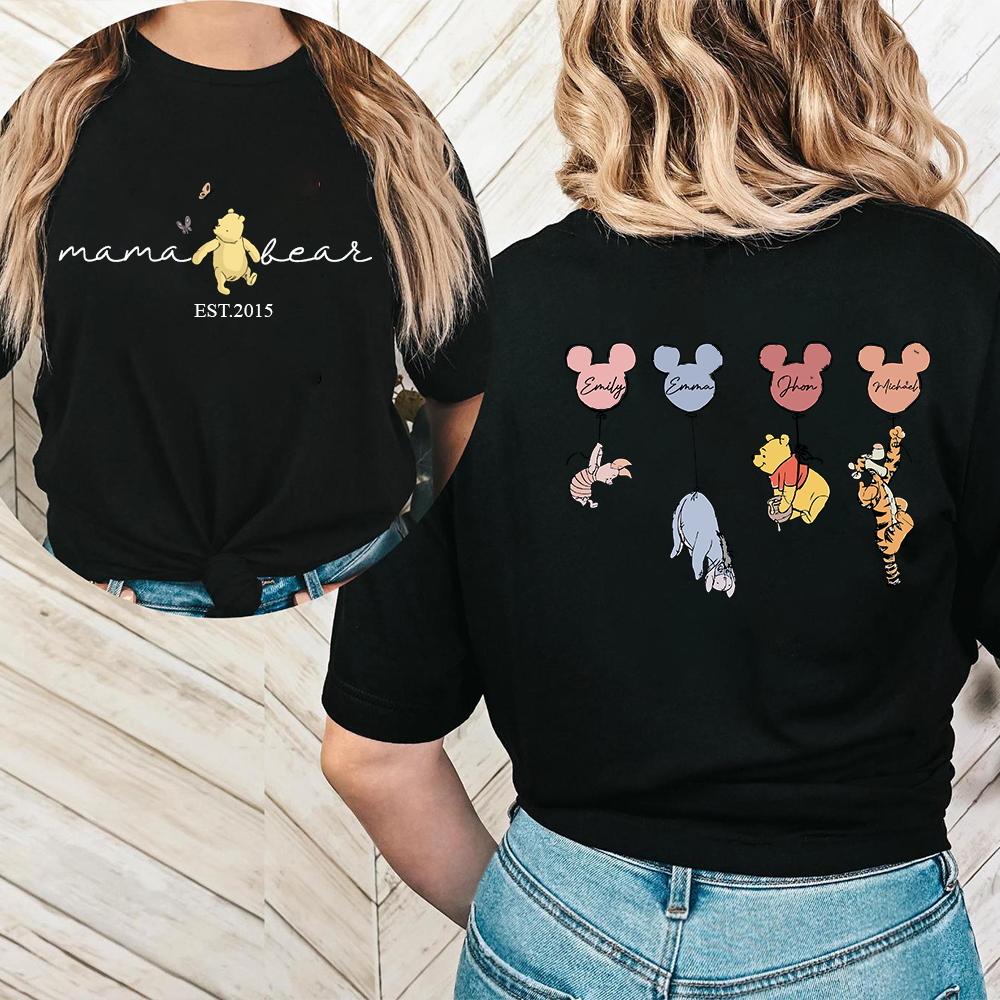 Custom Mama Bear Sweatshirt with Names Double Sided Shirt