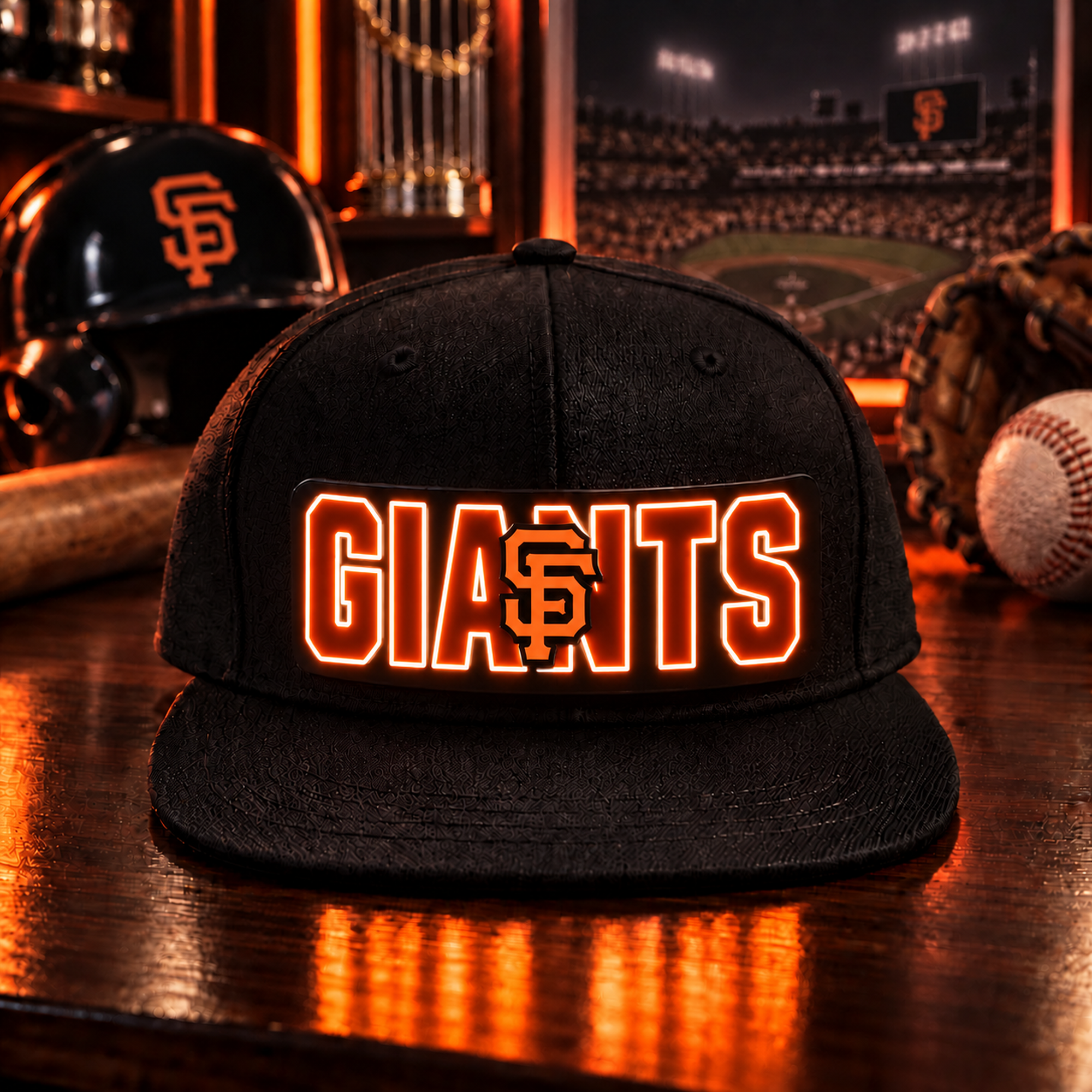 Baseball Fan LED Light-Up Snapback Cap