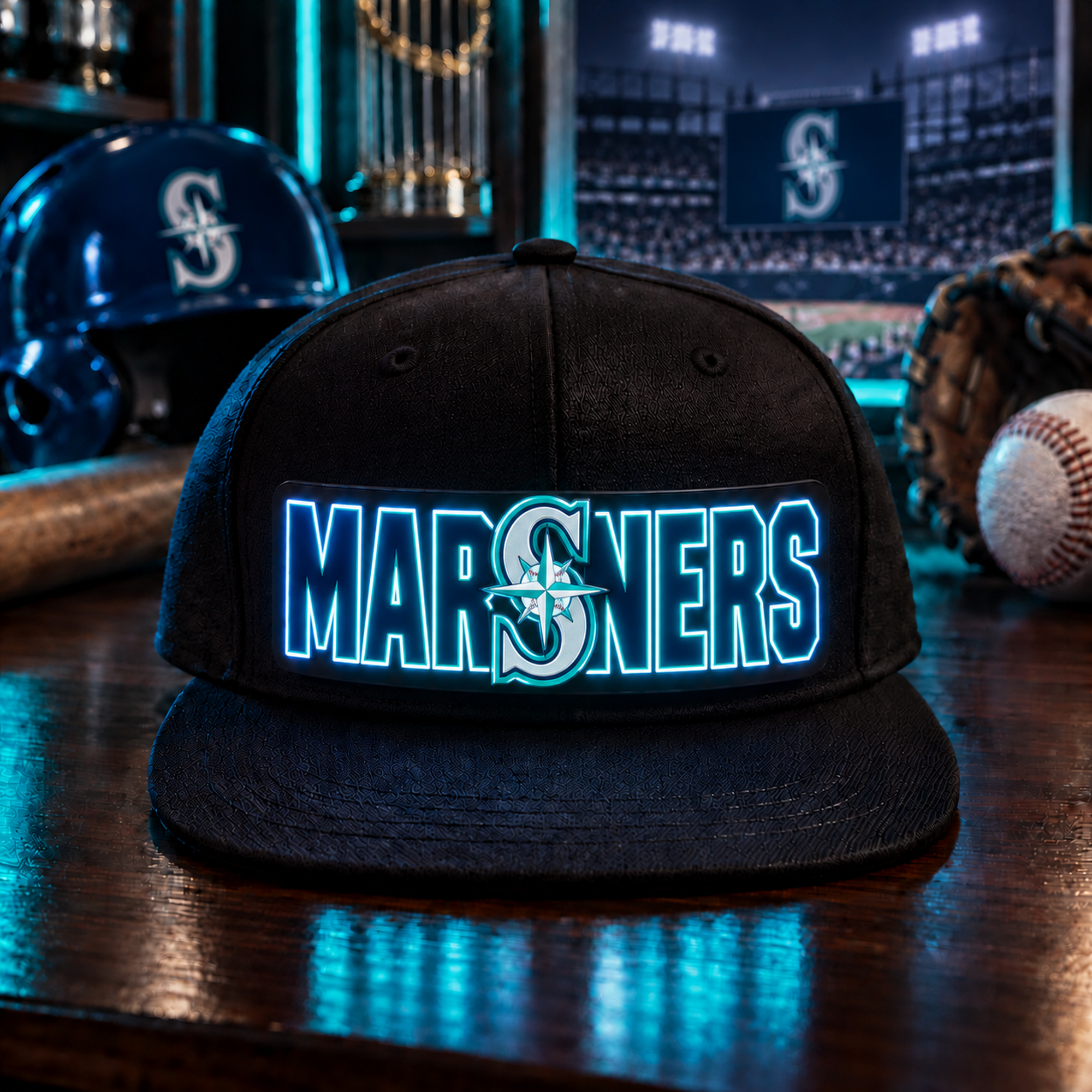 Baseball Fan LED Light-Up Snapback Cap