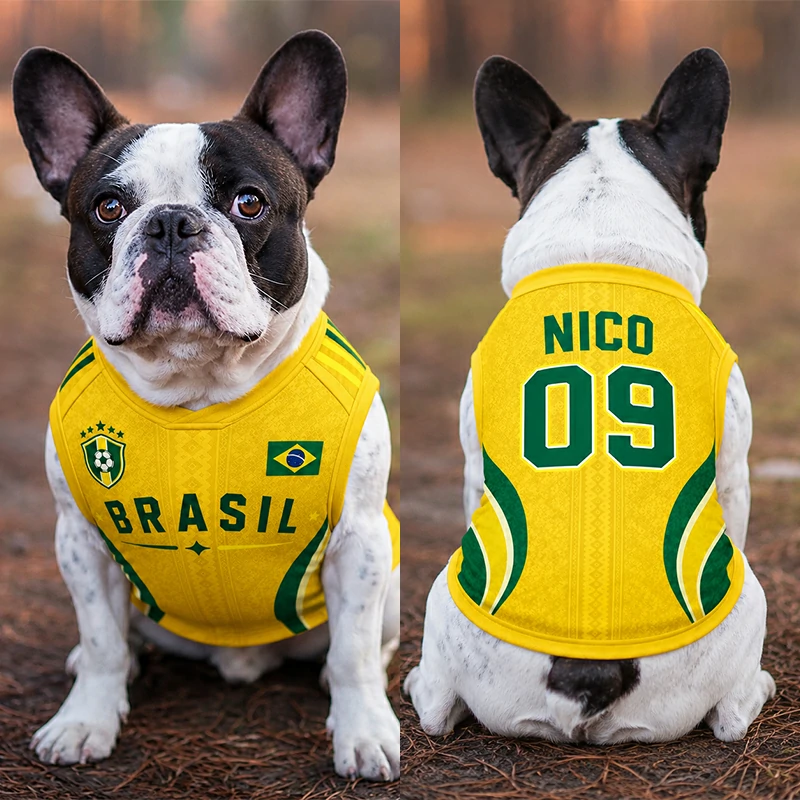 Custom World Cup Football Pet Jersey Collection
