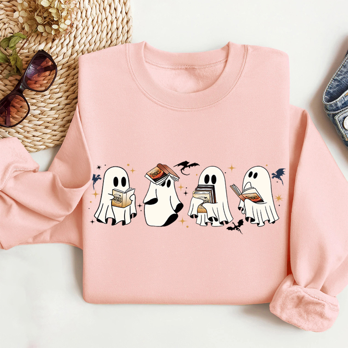 Fourth Wing Ghost Halloween Sweatshirt