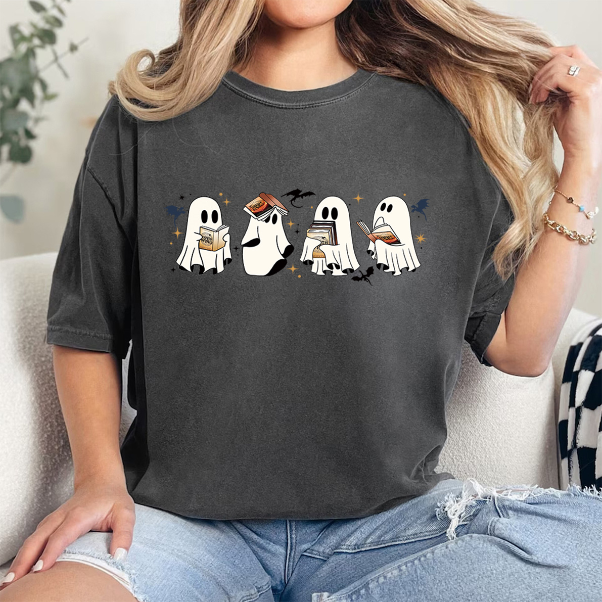 Fourth Wing Ghost Halloween Sweatshirt
