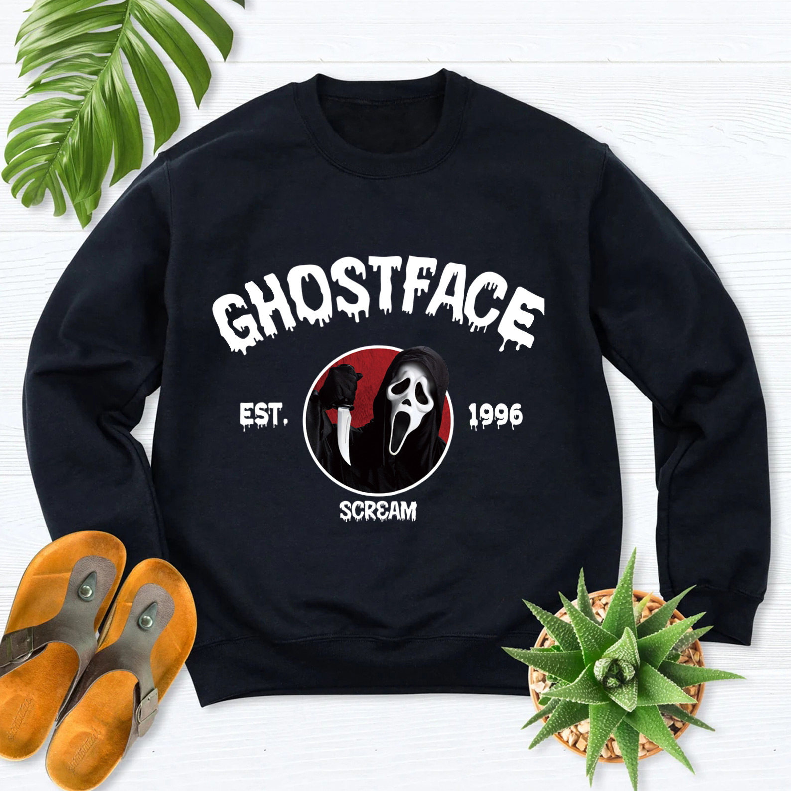 Vintage Halloween Characters Sweatshirt,Horror Movie Ghostface Shirt