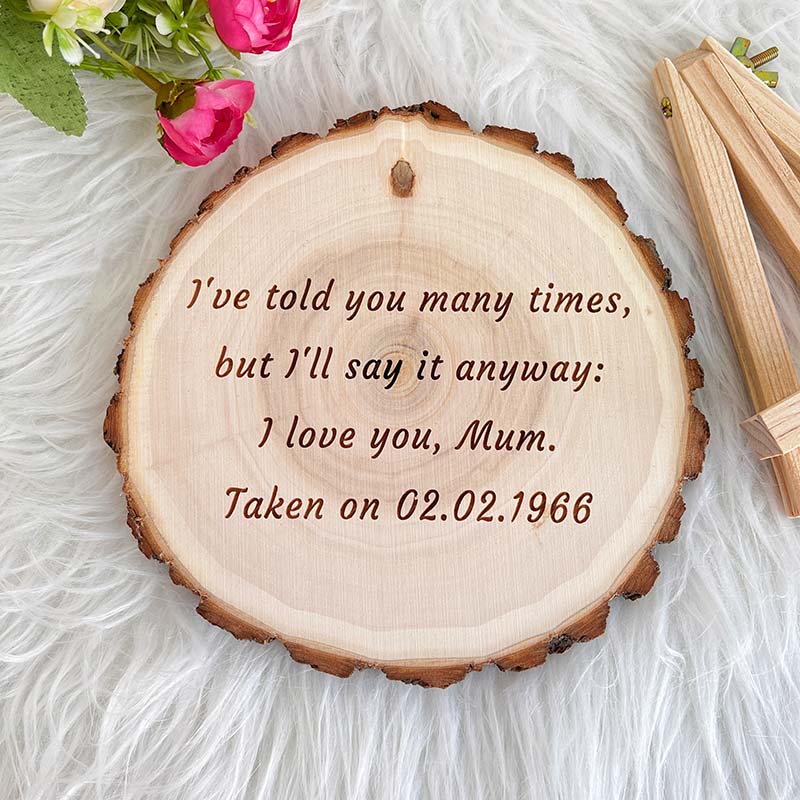 Custom Photo on Wood Valentine's Day Anniversary Gift