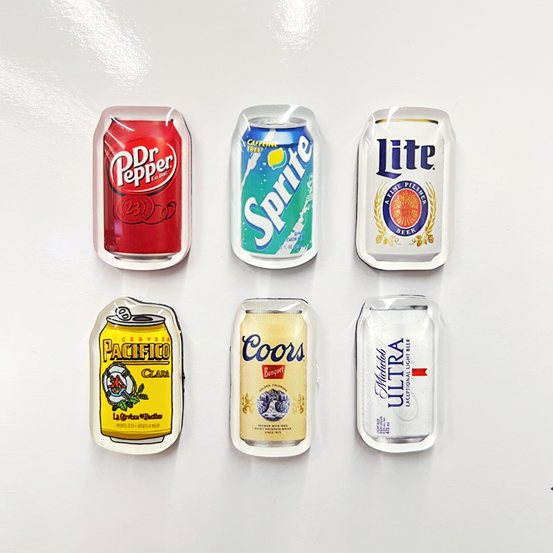 Custom Photo Refrigerator Magnet Set Brands drink Magnets faux fake food miniatures