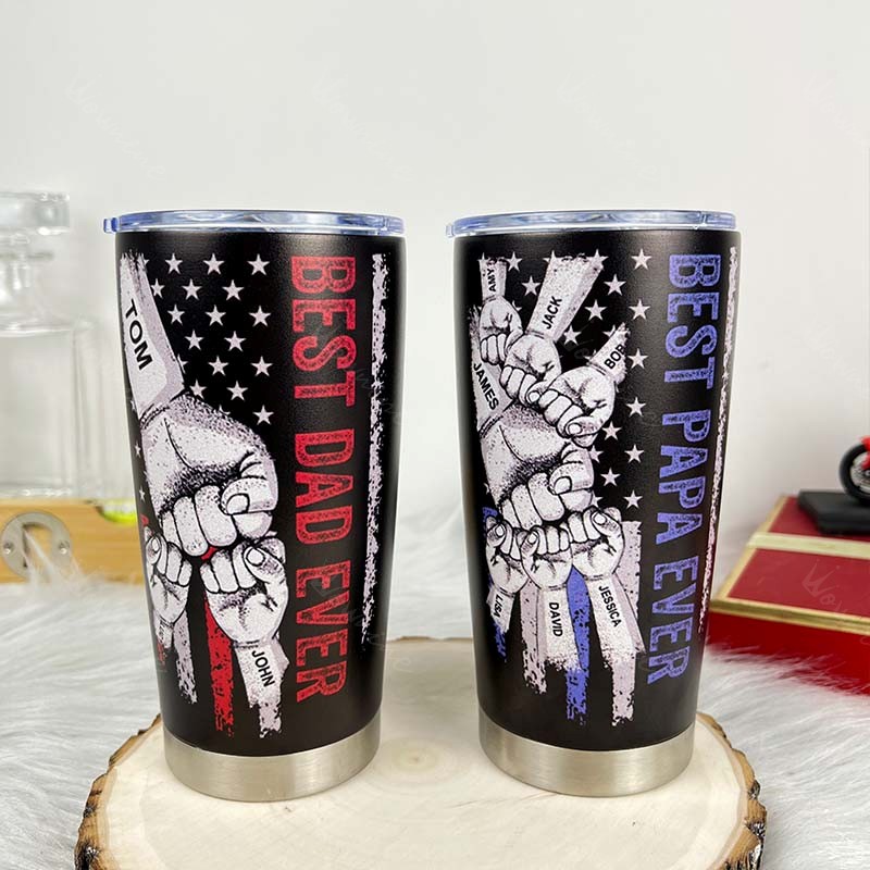 🥃BEST DAD EVER Custom Stainless Steel Tumbler