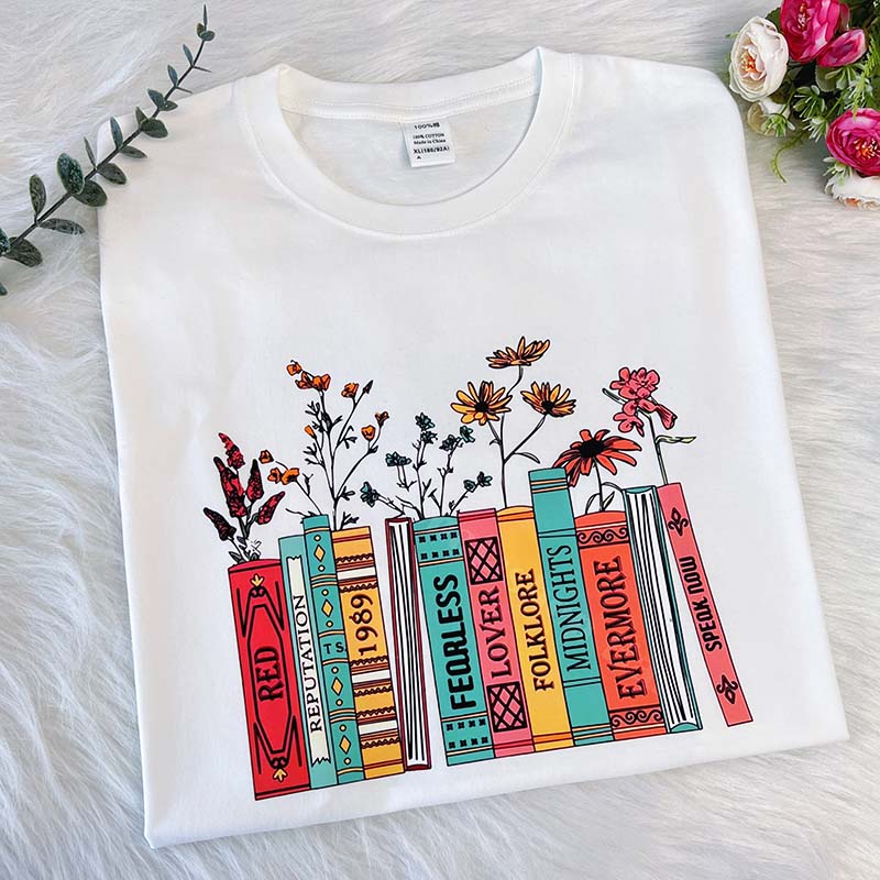 Albums As Books Sweatshirt | Trendy Aesthetic For Book Lovers Crewneck