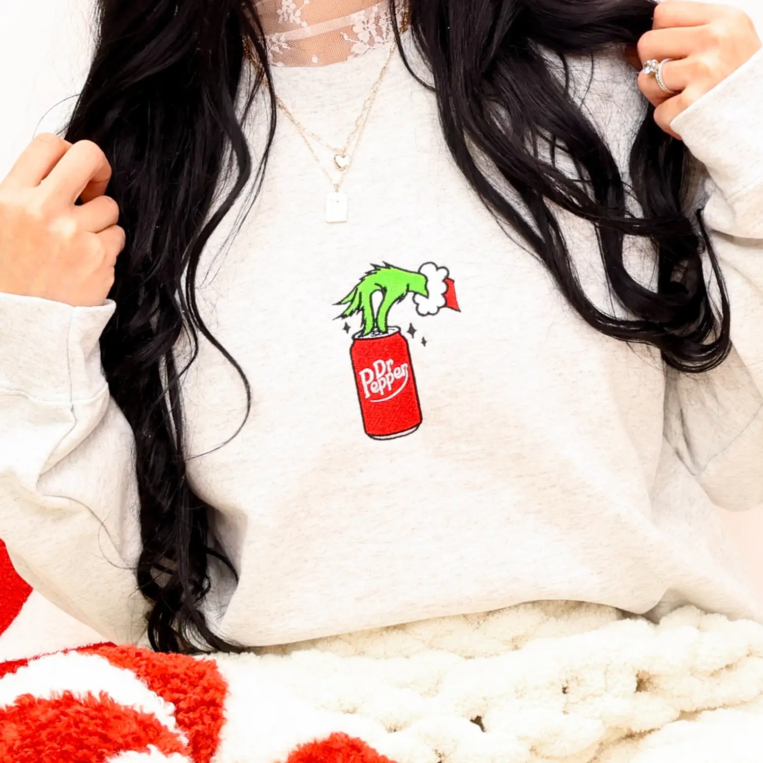 Embroidered Christmas Drink Sweatshirts