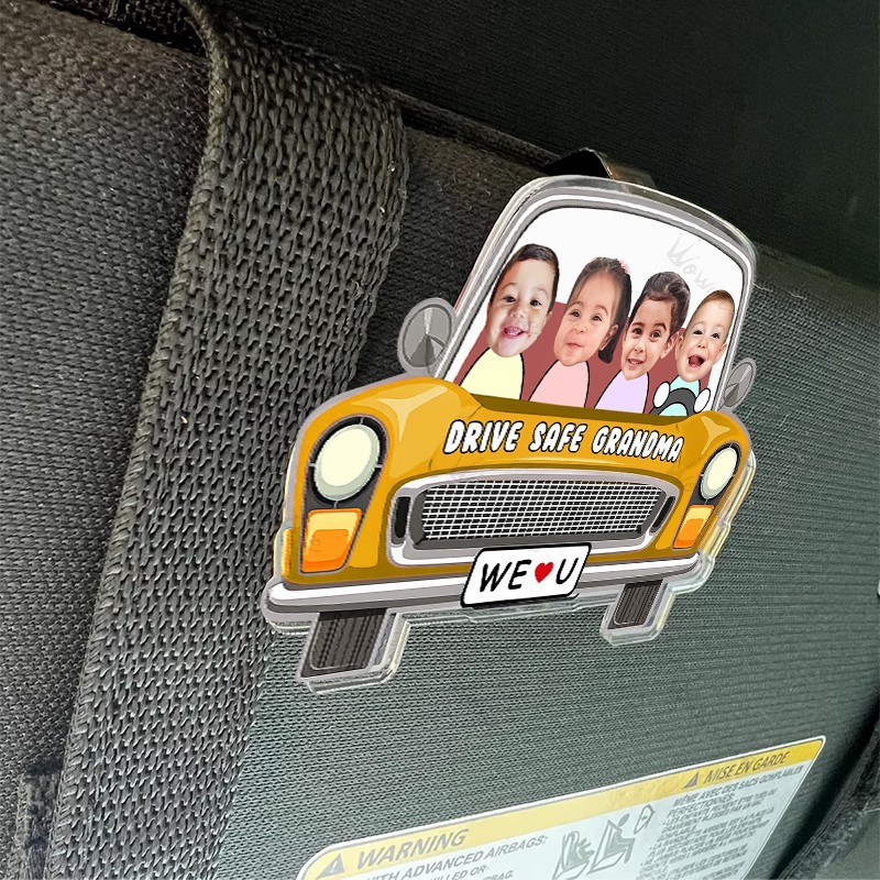 Personalized Kids Photo Visor Clip Car Ornament