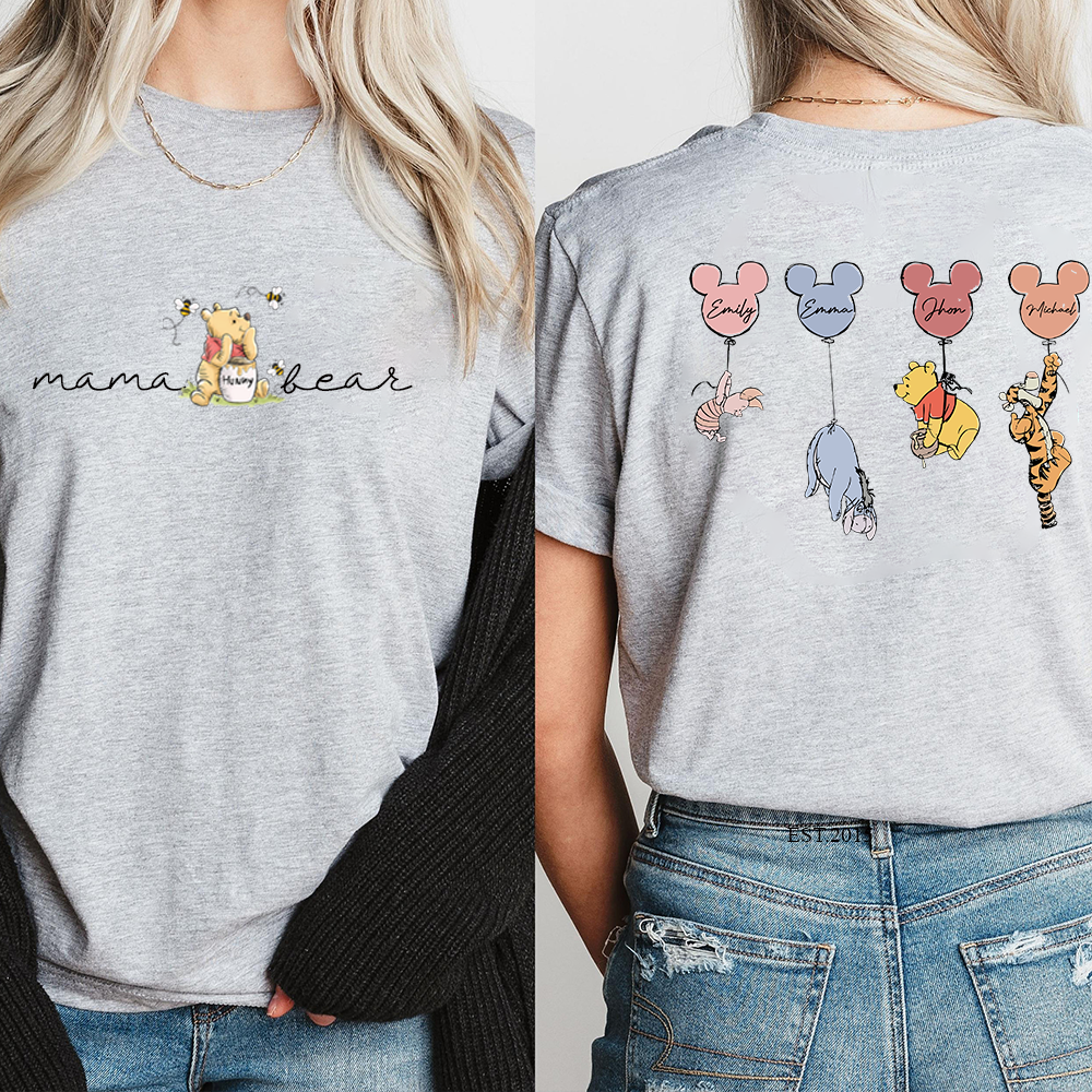 Custom Mama Bear Sweatshirt with Names Double Sided Shirt