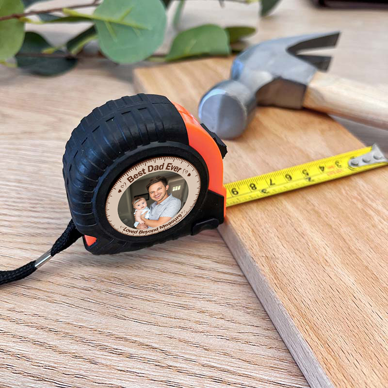 Dad, Grandpa Loved Beyond Measure - Personalized Photo Tape Measure 