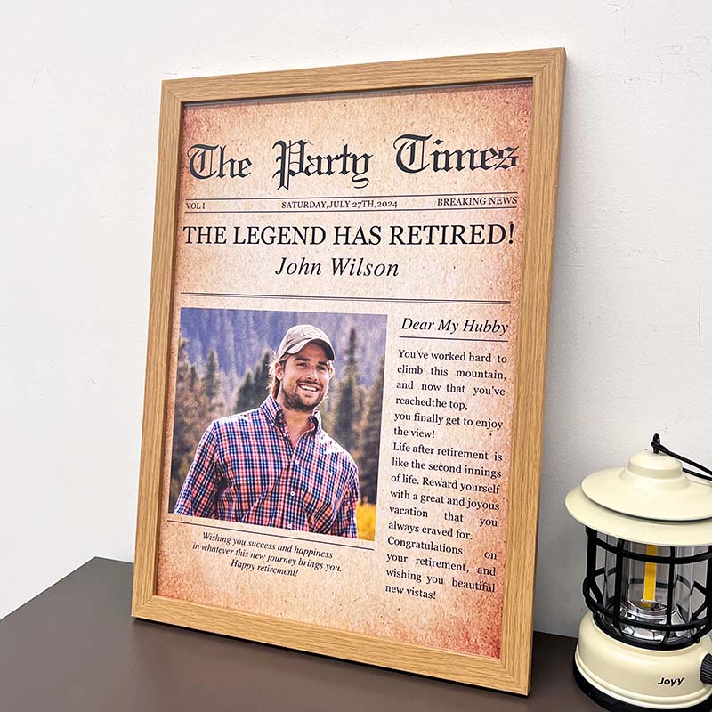 The Party Times Happy Retirement Dad Custom Acrylic Photo Plaque