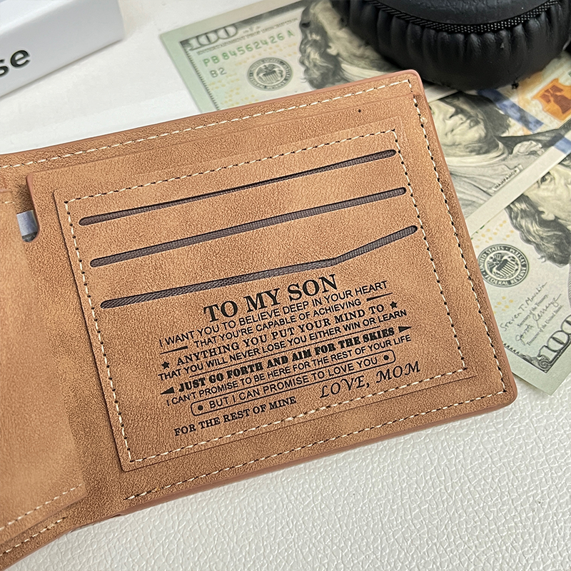 Custom Kids' Names - Personalized Leather Wallet