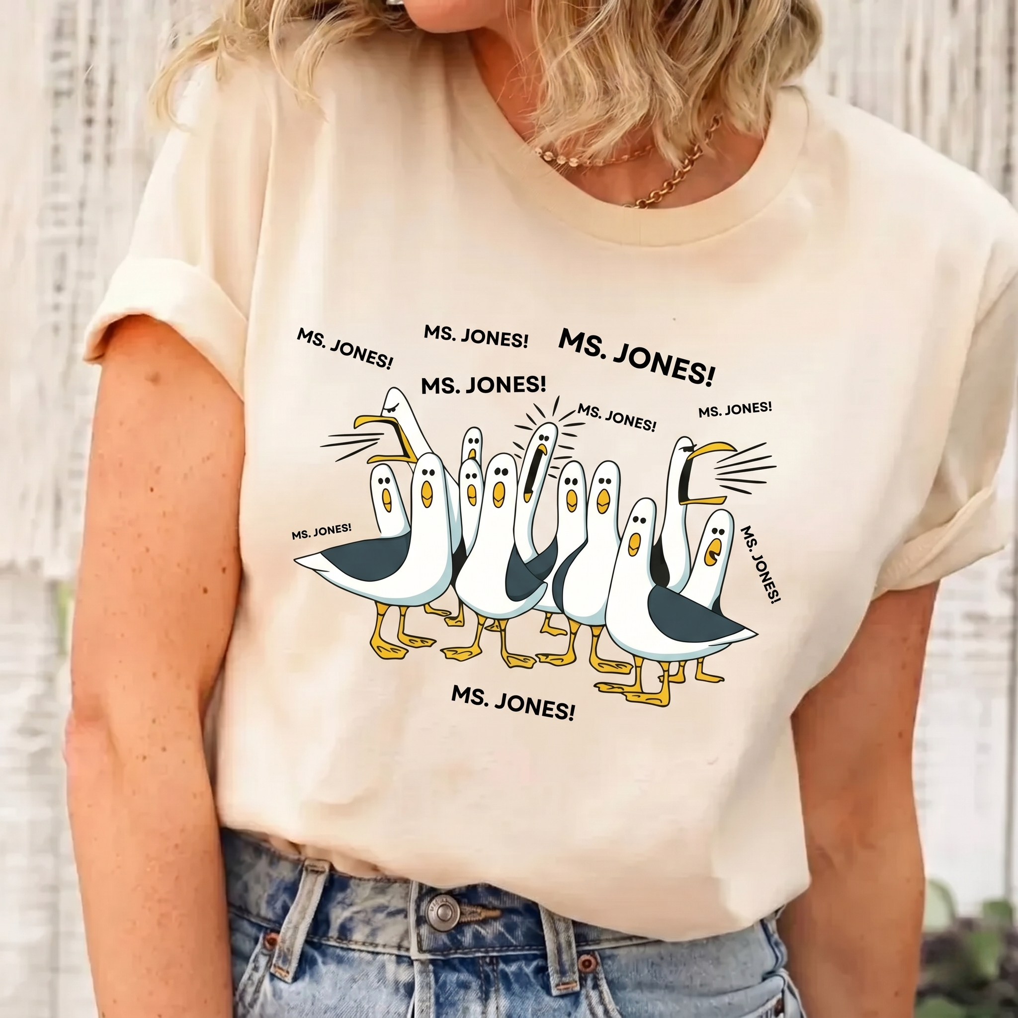 Custom Seagull Teacher Shirt – Personalized Funny Teacher Appreciation Tee