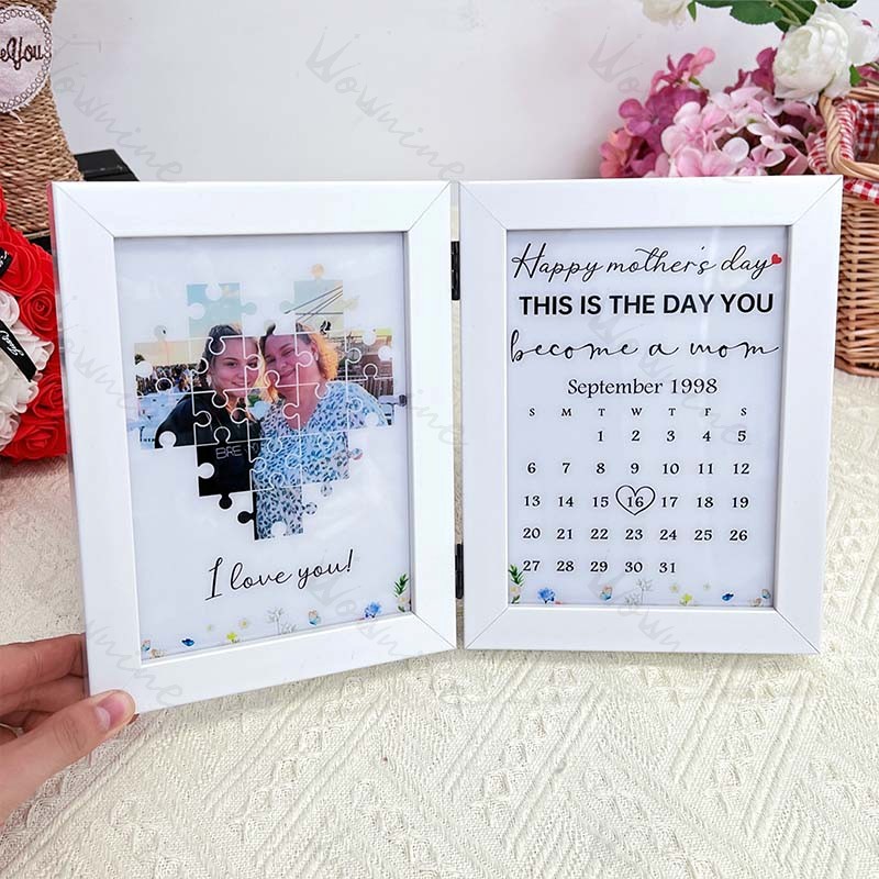 This is the day you become a mom Flip Frame Personalized Gift