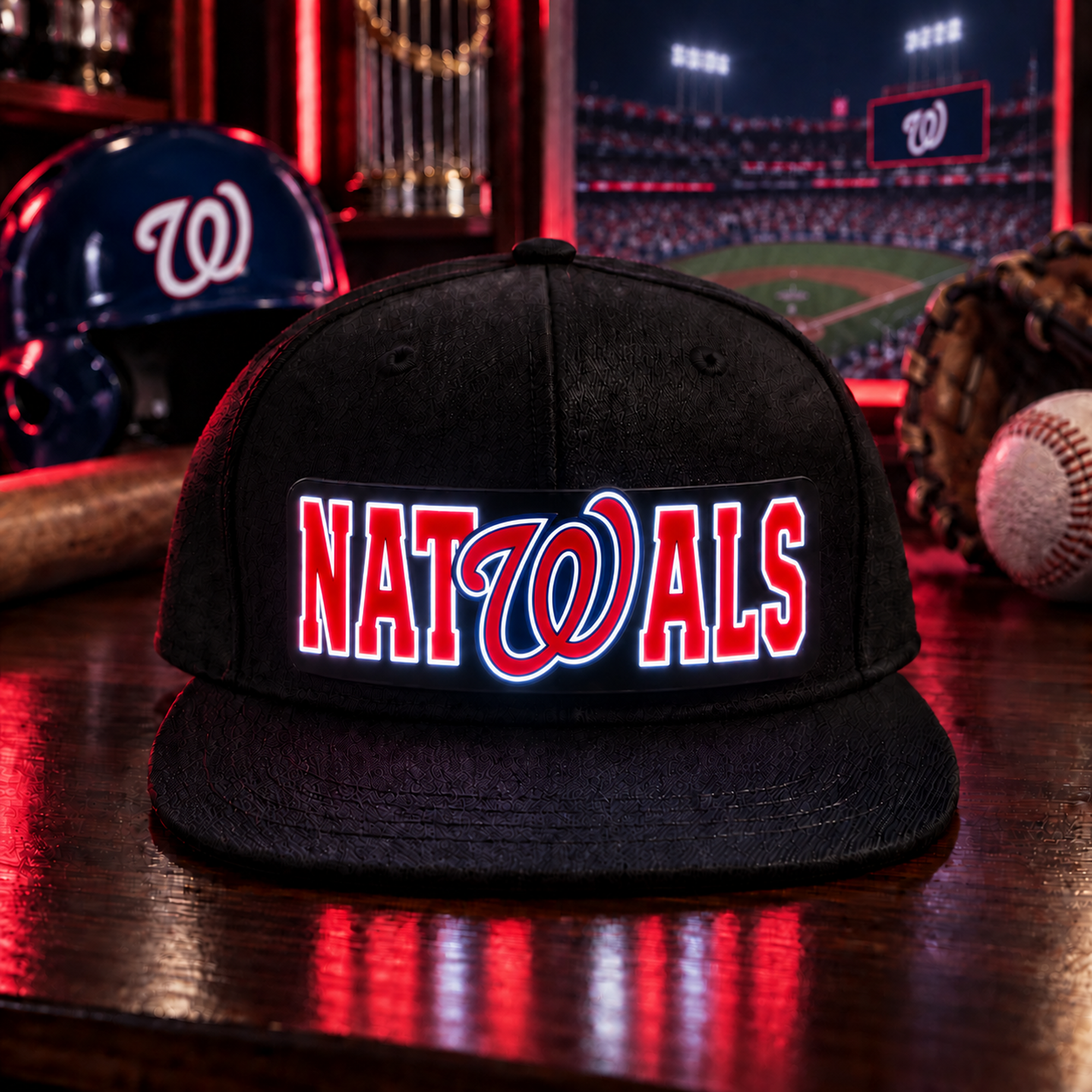 Baseball Fan LED Light-Up Snapback Cap