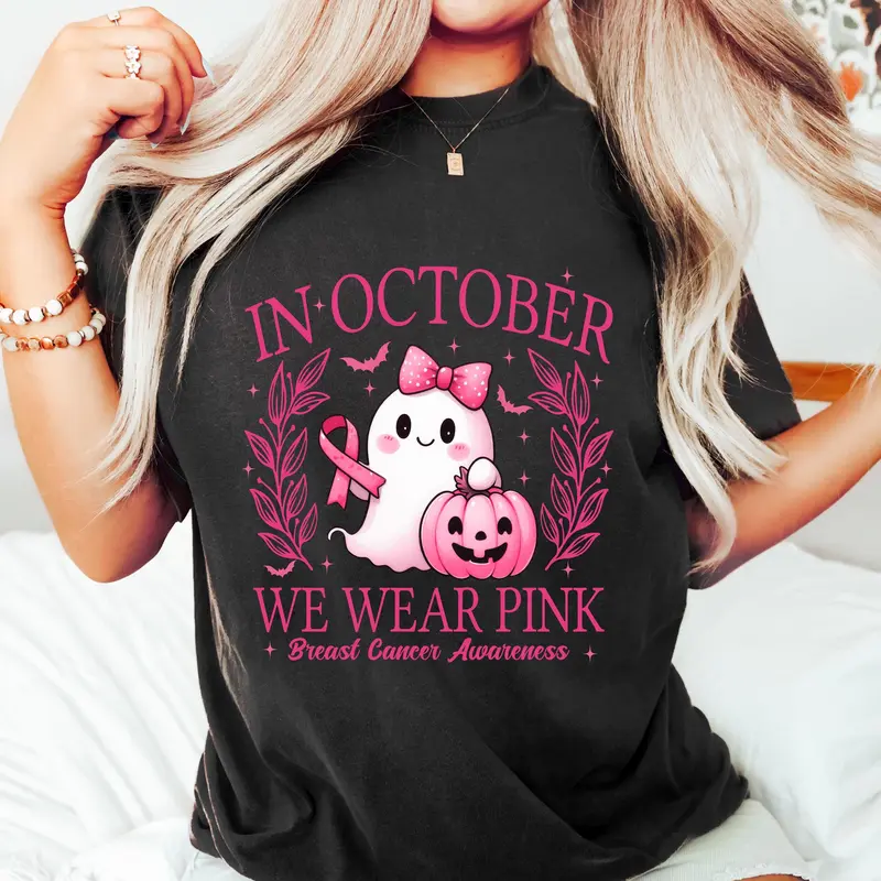 In October We Wear Pink Ghost Shirt