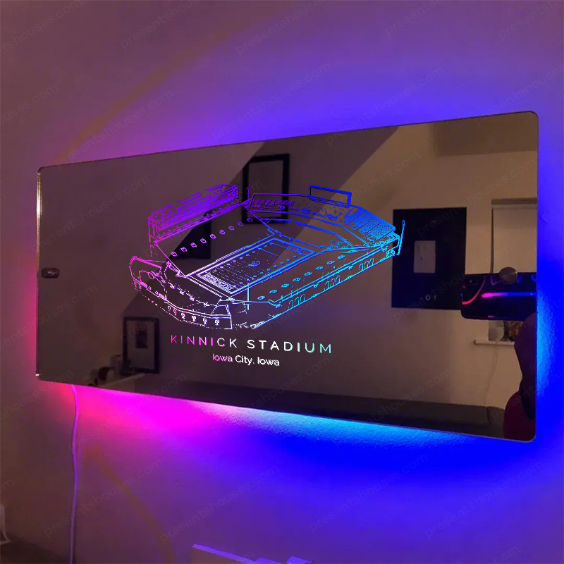 Kinnick Stadium Mirror Light-Gifts For Sports Lovers、Iowa Hawkeyes、NCAA