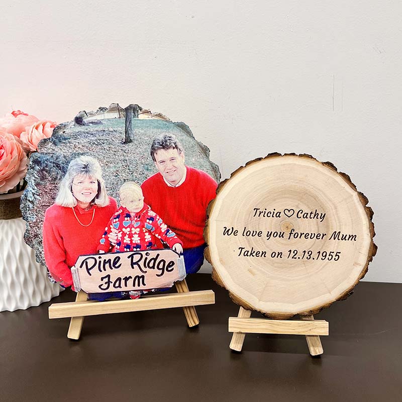 Custom Photo on Wood Valentine's Day Anniversary Gift
