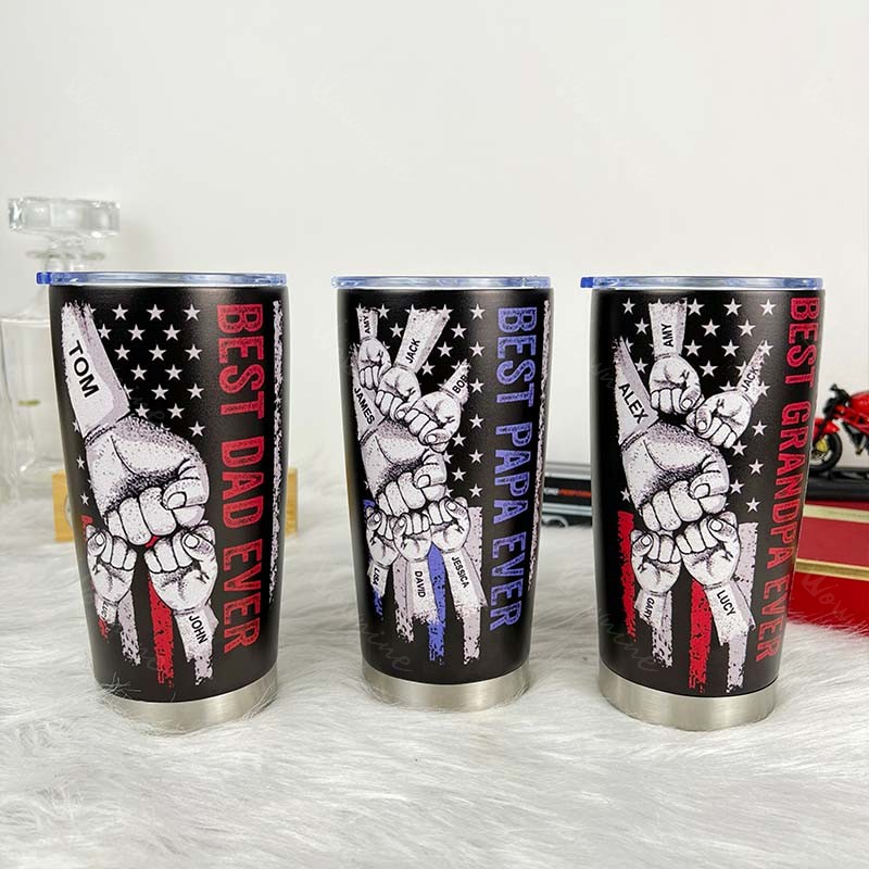 🥃BEST DAD EVER Custom Stainless Steel Tumbler