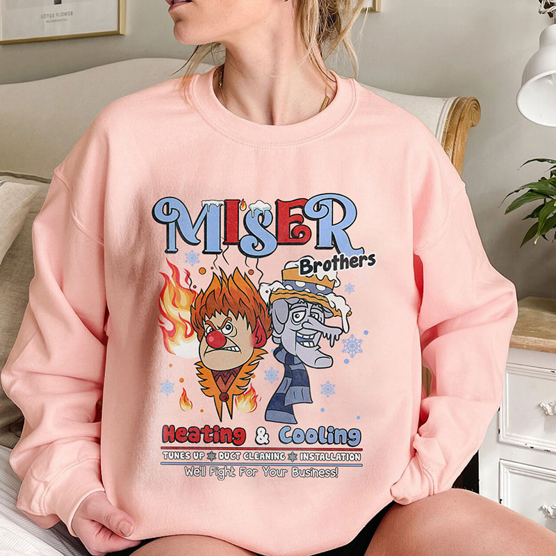 Miser Brothers Heating & Cooling Christmas Graphic Sweatshirt