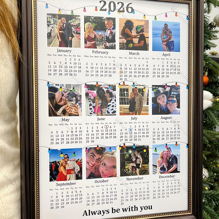 Custom 2026 Calendar with Photo Frame