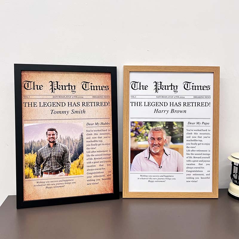 The Party Times Happy Retirement Dad Custom Acrylic Photo Plaque