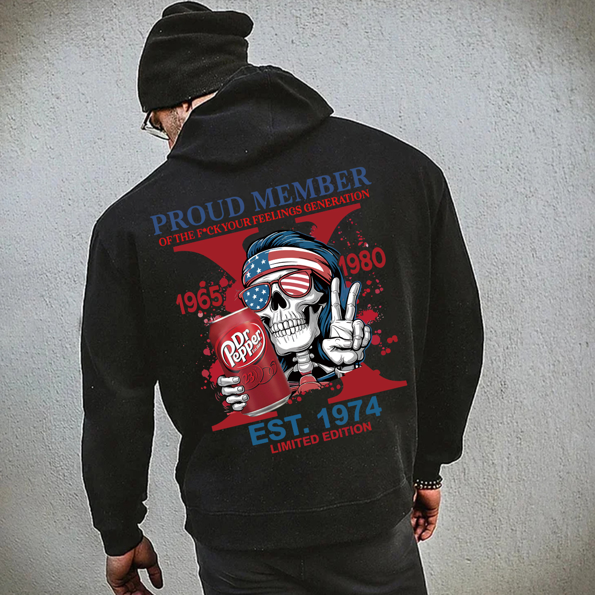 Customized Skeleton Drink Lover Hoodie