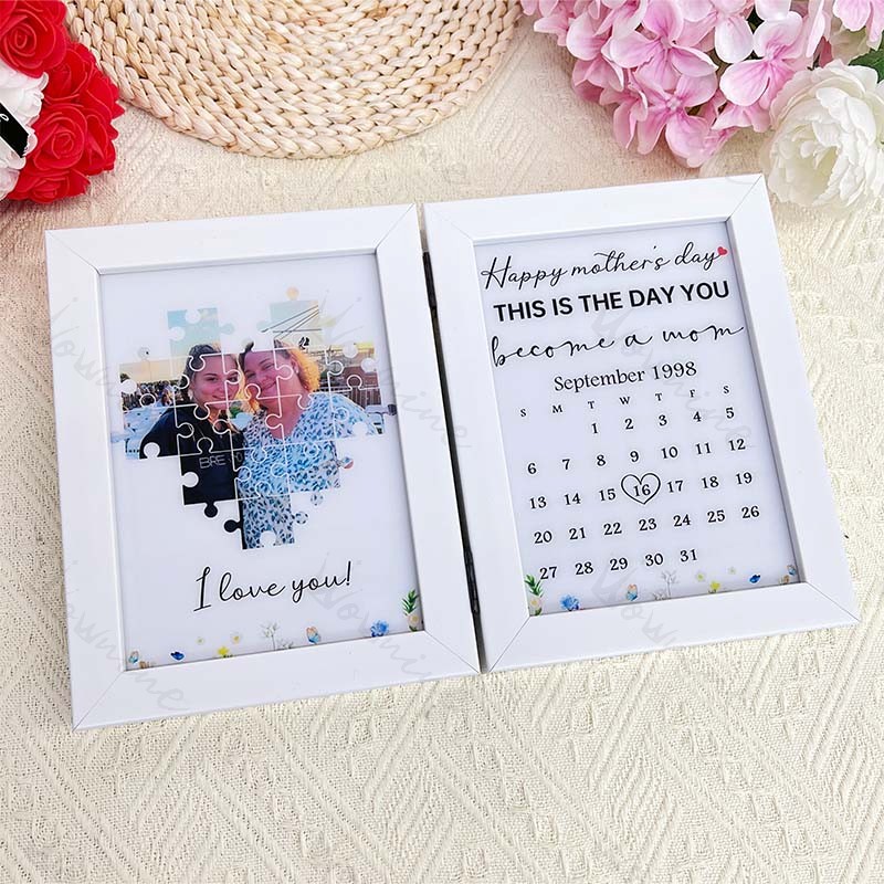 This is the day you become a mom Flip Frame Personalized Gift