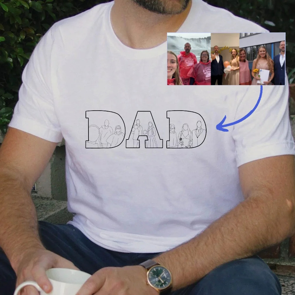 🔥 Hot Sale! Embroidered Hoodie for Father's Day- Customize with 'DAD' or 'MOM' - Personalized Sweatshirt with Custom Photo 