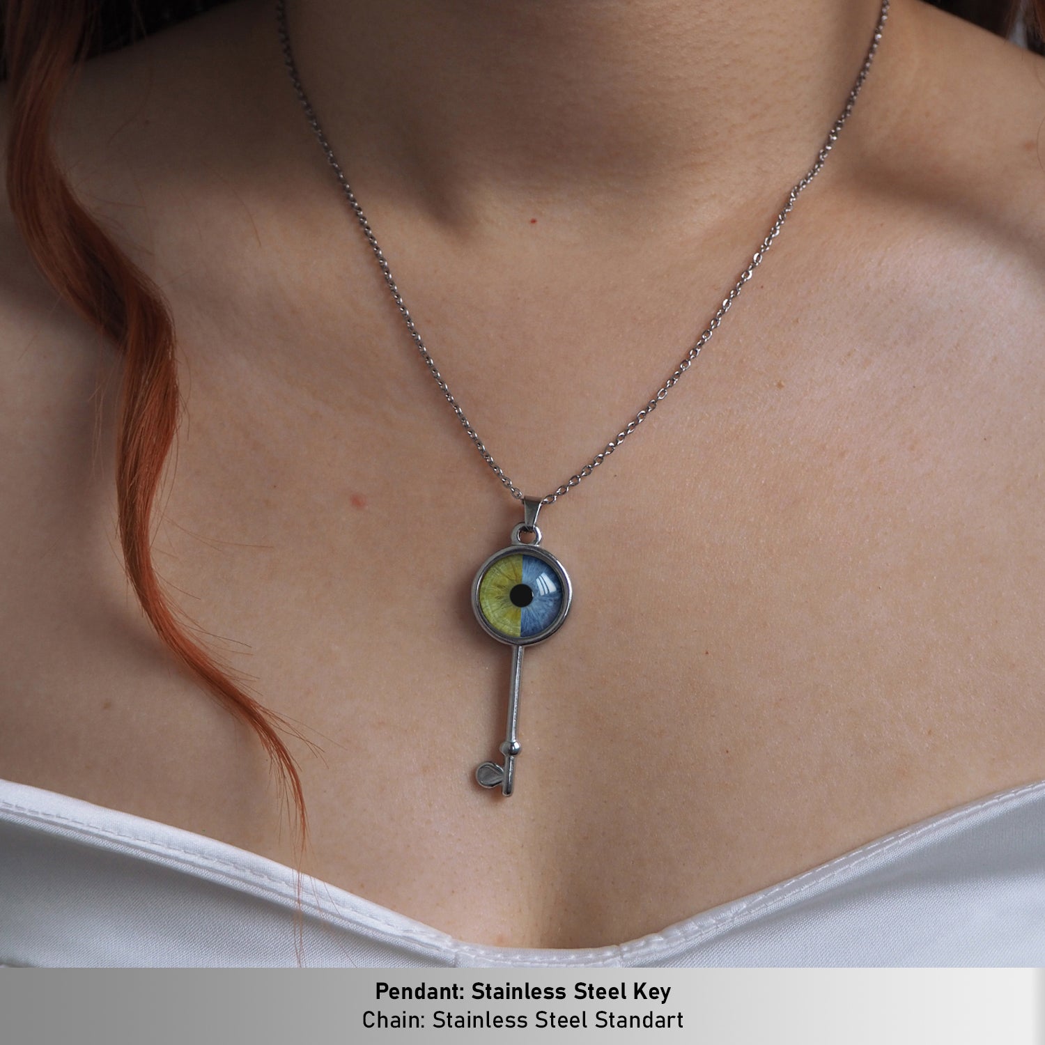 Custom Couple Eyes  Necklace