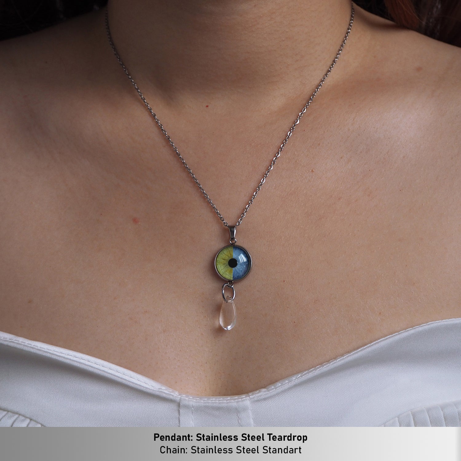 Custom Couple Eyes  Necklace