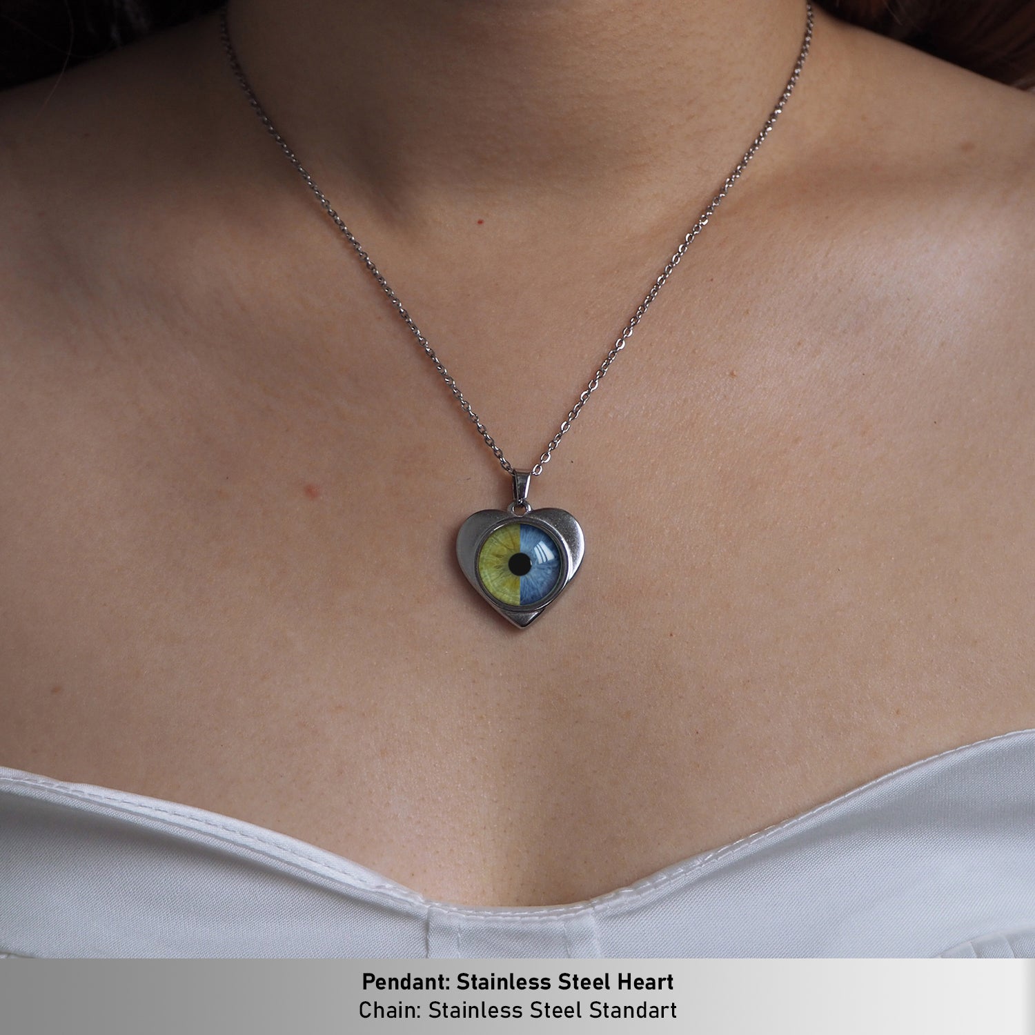 Custom Couple Eyes  Necklace