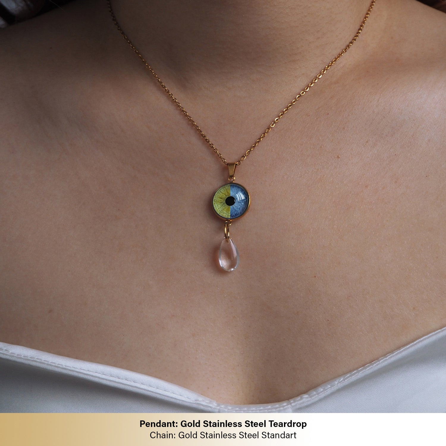 Custom Couple Eyes  Necklace